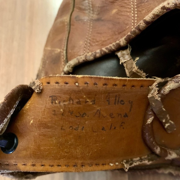 Vintage Baseball Glove Greased Palm Goldsmith “Les” Powers AB35 Horsehide, Left - Picture 3 of 4